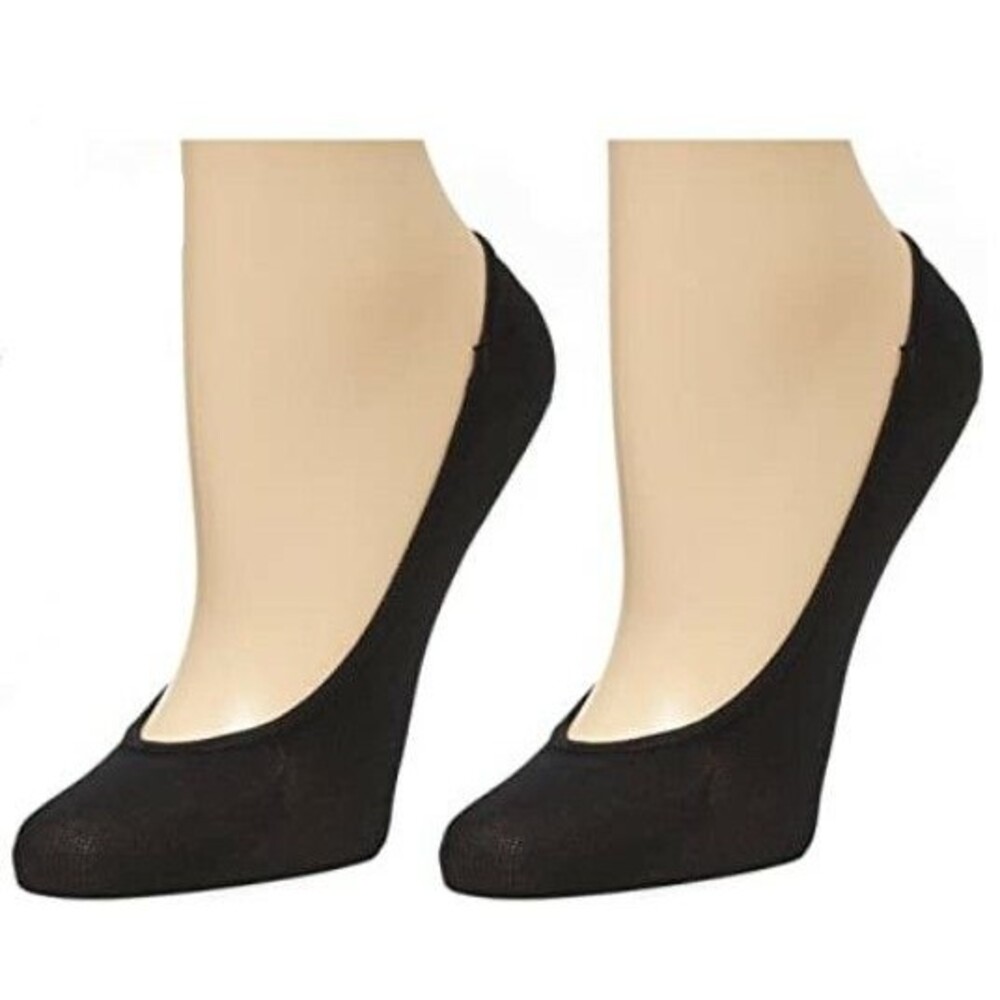 Marilyn Monroe No-Show No-Slip Foot Liner Socks w Silicone Tab Black 6pk Sz 9-11